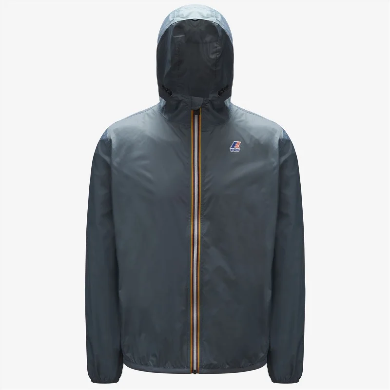 Claude - Unisex Packable Full Zip Waterproof  Rain Jacket in Grey Everest Print Jacket Jacquard Jacket Patchwork Jacket