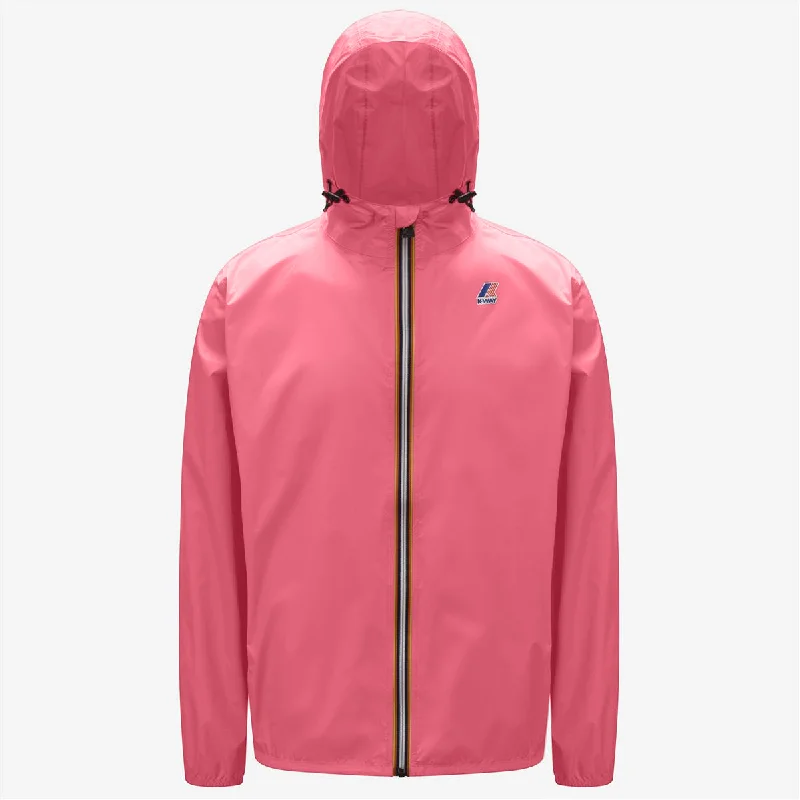 Claude - Unisex Packable Full Zip Waterproof Rain Jacket in Pink Nylon Jacket Polyester Jacket Spandex Jacket Claude - Unisex Packable Full Zip Waterproof Rain Jacket in Pink Nylon Jacket Polyester Jacket Spandex Jacket