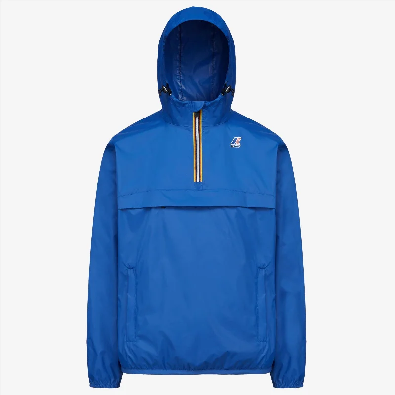 Leon - Packable Quarter Zip Rain Jacket in Blue Royal Marine Cardigan Sweater Pullover
