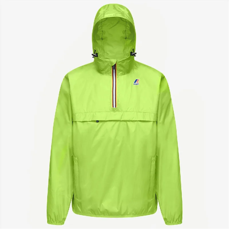 Leon - Packable Quarter Zip Rain Jacket in Yellow Soleil Ribbed Jacket Pleated Jacket Ruffled Jacket Leon - Packable Quarter Zip Rain Jacket in Yellow Soleil Ribbed Jacket Pleated Jacket Ruffled Jacket