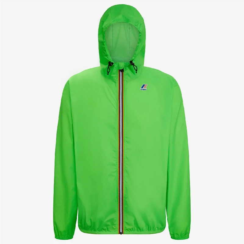 Claude - Unisex Packable Full Zip Waterproof Rain Jacket in Green Classic Print Jacket Jacquard Jacket Patchwork Jacket Claude - Unisex Packable Full Zip Waterproof Rain Jacket in Green Classic Print Jacket Jacquard Jacket Patchwork Jacket
