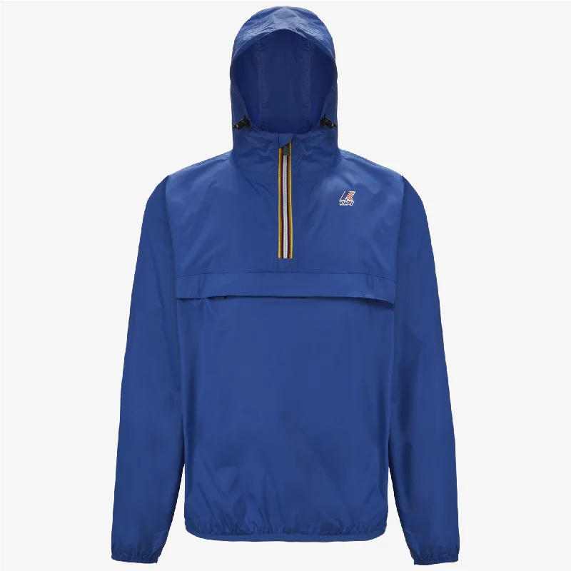 Leon - Packable Quarter Zip Rain Jacket in Blue Royal Corduroy Jacket Velvet Jacket Brocade Jacket Leon - Packable Quarter Zip Rain Jacket in Blue Royal Corduroy Jacket Velvet Jacket Brocade Jacket