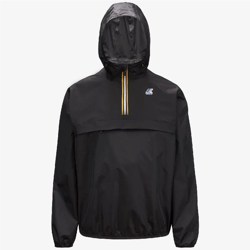 Leon - Packable Quarter Zip Rain Jacket in Black Chenille Fabric Brocade Fabric Lace Fabric Leon - Packable Quarter Zip Rain Jacket in Black Chenille Fabric Brocade Fabric Lace Fabric