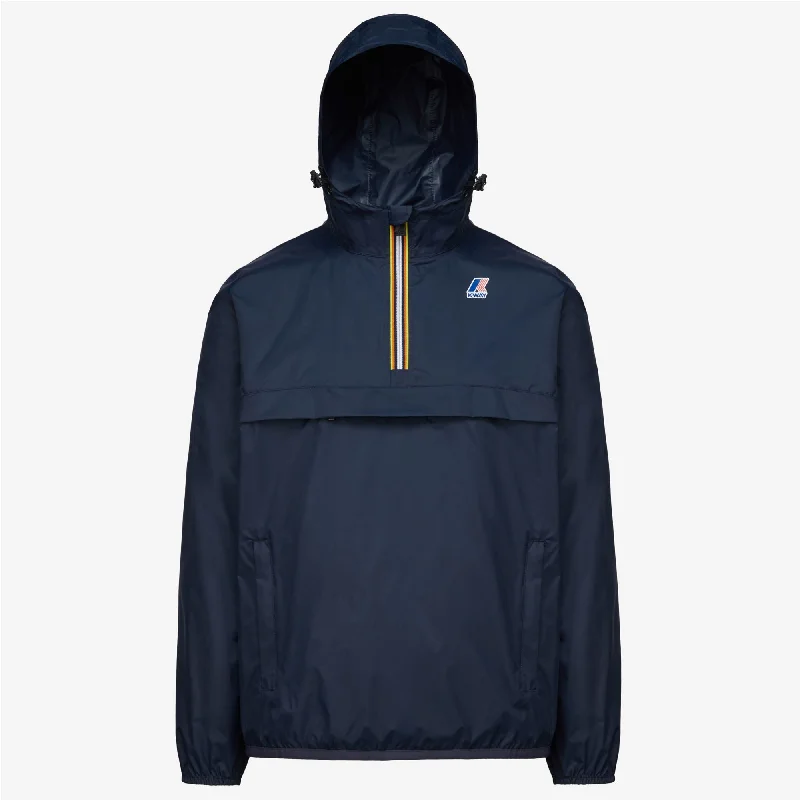 Leon - Packable Quarter Zip Rain Jacket in Blue Depht Satin Jacket Silk Jacket Chiffon Jacket Leon - Packable Quarter Zip Rain Jacket in Blue Depht Satin Jacket Silk Jacket Chiffon Jacket