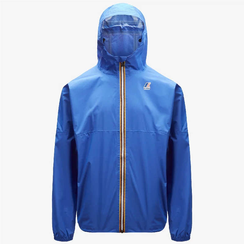 Amiable Claude - Packable Full Zip Rain Jacket in Blue Royal Anorak Shell Jacket Lightweight Jacket