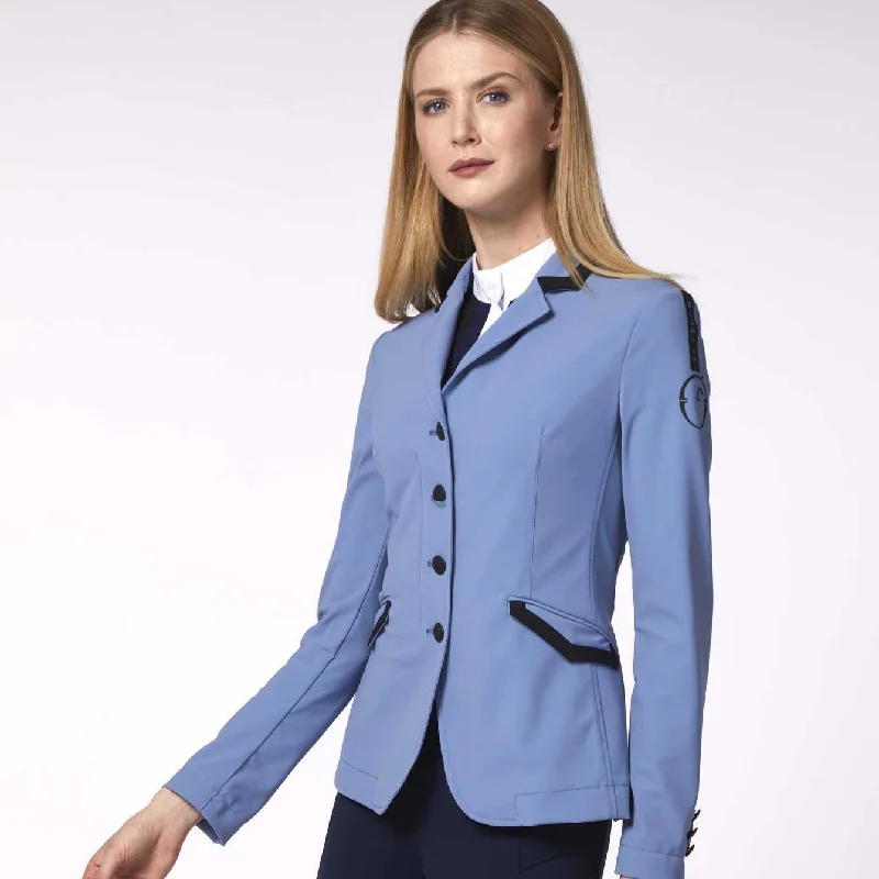 Women's Show Jacket Alessandria Blue Riviera Rayon Fabric Velvet Fabric Corduroy Fabric
