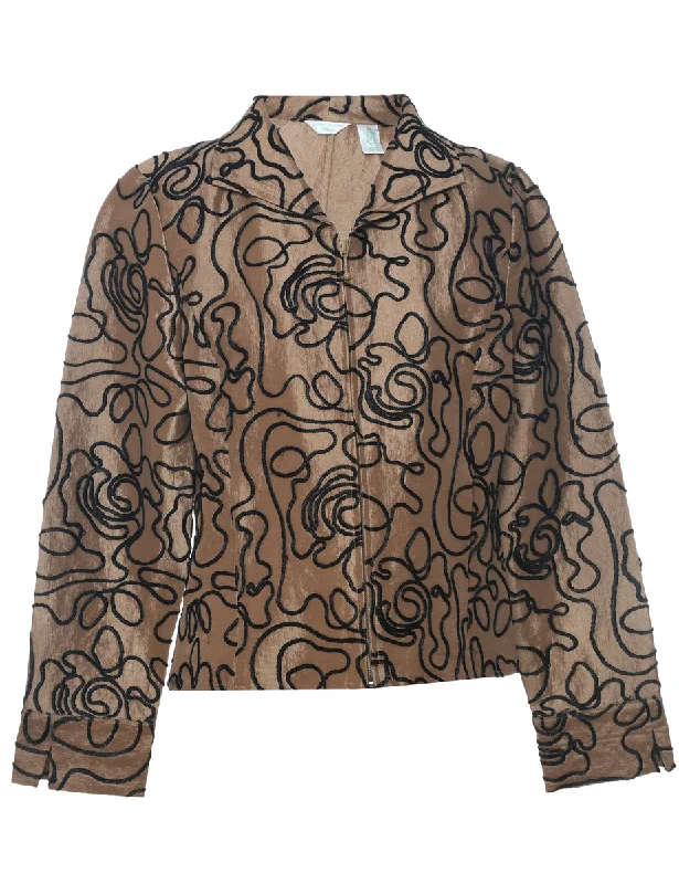 Laura Ashley Evening Jacket - M Print Jacket Jacquard Jacket Patchwork Jacket