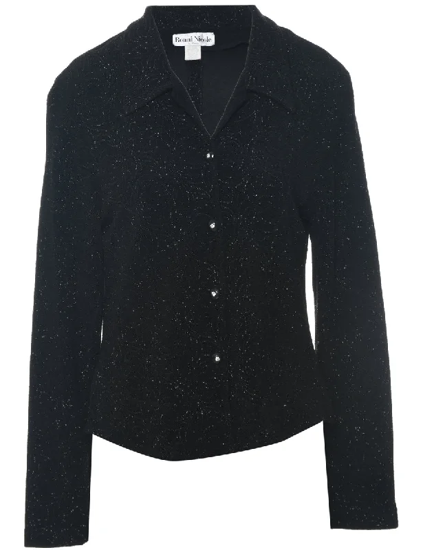 Metallic Finish Evening Jacket - M Insulated Jacket Fitted Jacket Loose Jacket