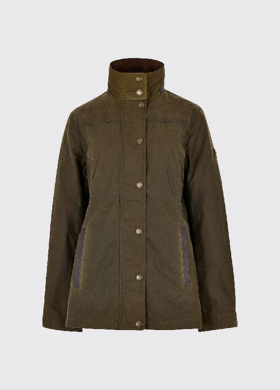 Mounthrath Ladies Wax Cotton Jacket - Fennel Zippered Jacket Buttoned Jacket Snapped Jacket Mounthrath Ladies Wax Cotton Jacket - Fennel Zippered Jacket Buttoned Jacket Snapped Jacket