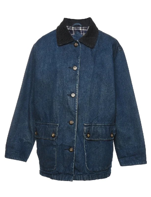 St John's Bay Dark Wash Denim Jacket - M Embroidered Jacket Appliqued Jacket Beaded Jacket St John's Bay Dark Wash Denim Jacket - M Embroidered Jacket Appliqued Jacket Beaded Jacket