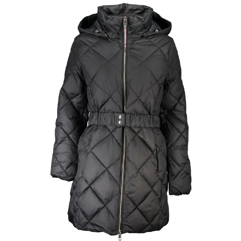 Tommy Hilfiger Polyester Jackets & Women's Coat Zippered Front Buttoned Front Snap Front Tommy Hilfiger Polyester Jackets & Women's Coat Zippered Front Buttoned Front Snap Front