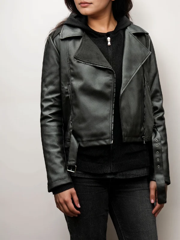 Moto Jacket Satin Jacket Silk Jacket Chiffon Jacket