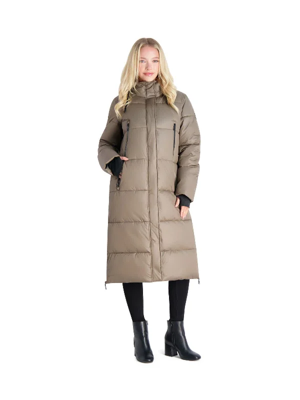 Womens Fleece Lined Quilted Puffer Jacket Fleece Jacket Down Jacket Feather Jacket