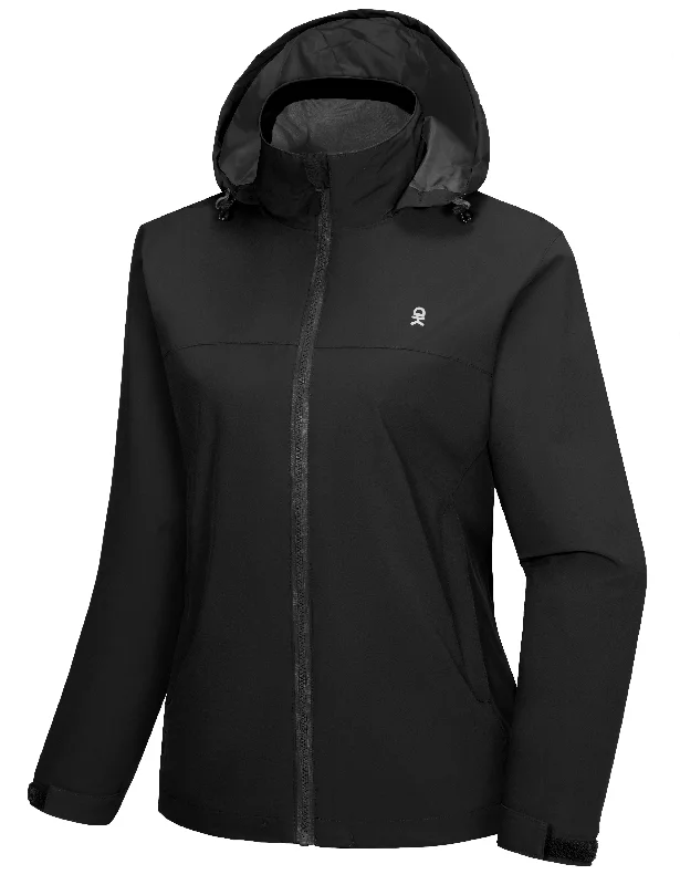 Women's Waterproof Rain Jacket Lightweight Windbreaker Raincoat with Hood Print Jacket Jacquard Jacket Patchwork Jacket