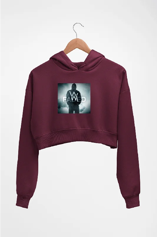 Alan Walker Crop HOODIE FOR WOMEN Hoodie with Ribbed Hem Stretchable Secure