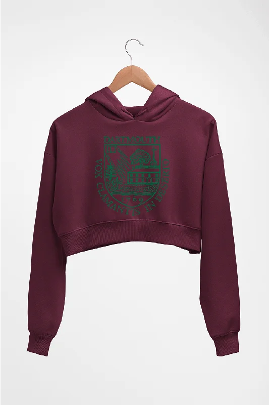 Dartmouth College Crop HOODIE FOR WOMEN Hoodie with Illustration Artistic Creative