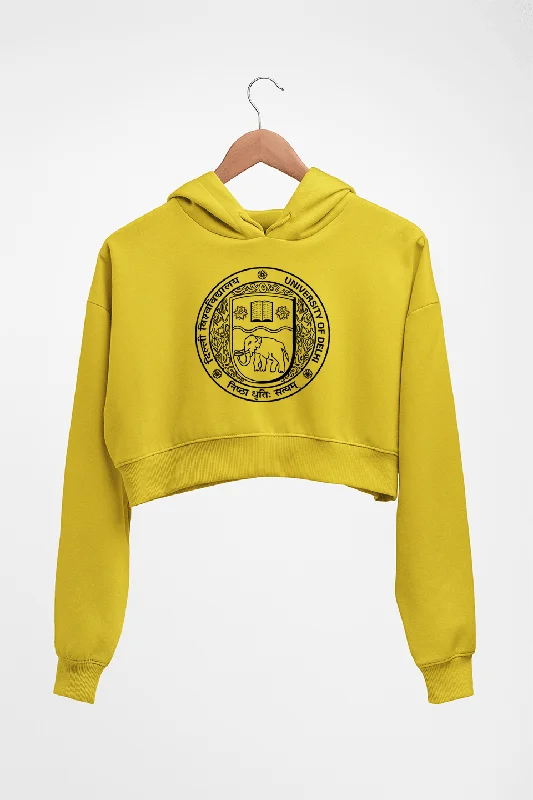 delhi university (DU) Crop HOODIE FOR WOMEN