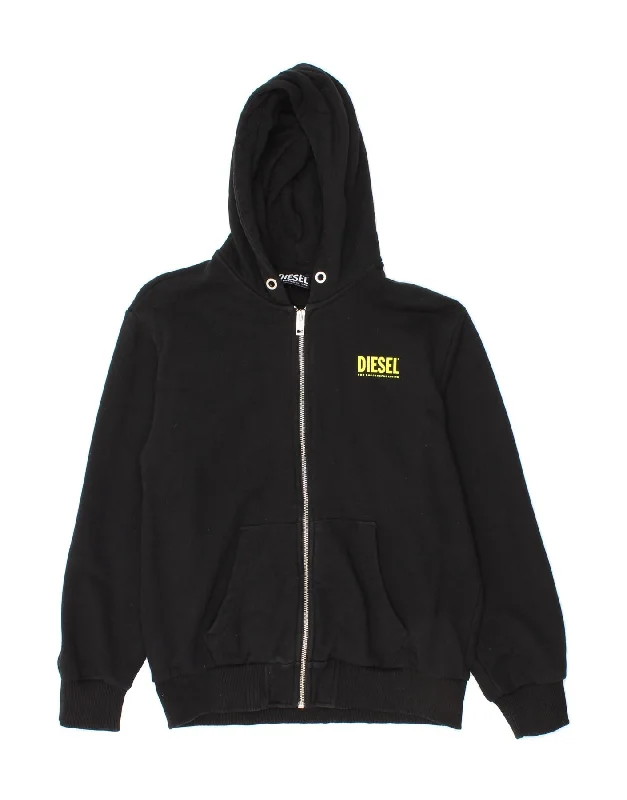 DIESEL Boys Graphic Zip Hoodie Sweater 14-15 Years Black Hoodie with Bell Sleeves Flared Feminine DIESEL Boys Graphic Zip Hoodie Sweater 14-15 Years Black Hoodie with Bell Sleeves Flared Feminine
