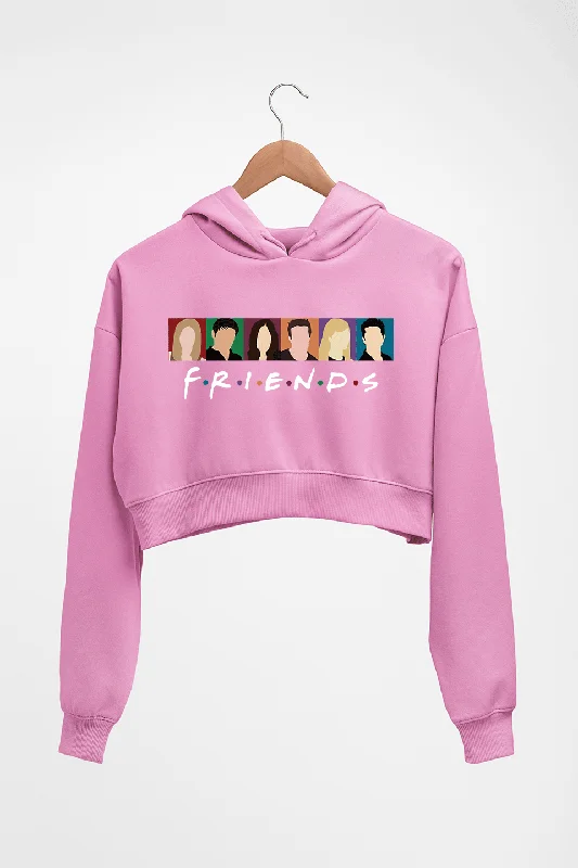 Friends Crop HOODIE FOR WOMEN Hoodie with Batwing Sleeves Loose Dramatic
