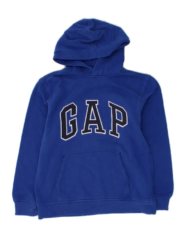 GAP Boys Graphic Hoodie Jumper 13-14 Years 2XL Blue Cotton