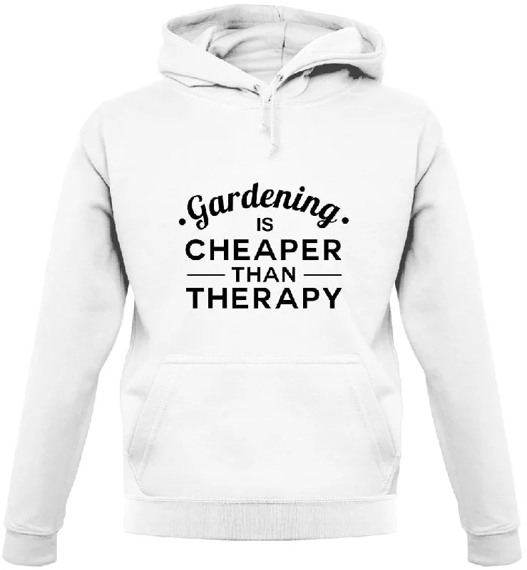 Gardening Is Cheaper Than Therapy Unisex Hoodie Zip Hoodie Drawstring Kangaroo Pocket