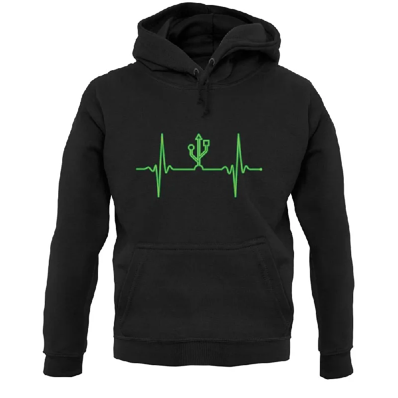 Heartbeat Usb Unisex Hoodie