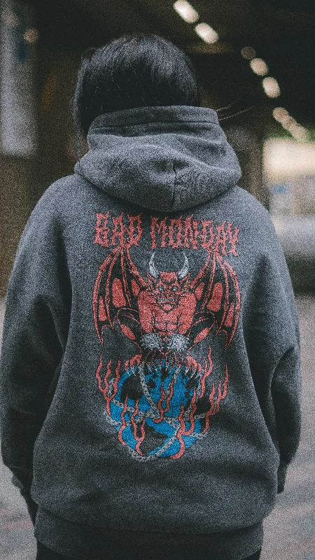 Vintage Relax Fit End Of Days Hoodie Hoodie with Drawstring Waist Adjustable Fitted