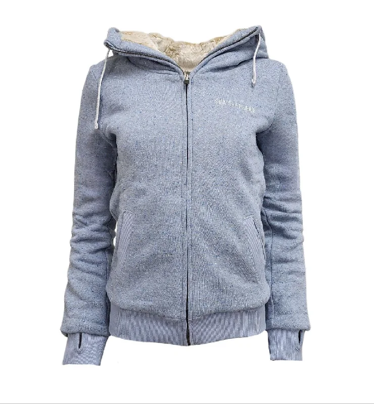HoodLamb Women's Grey Fleck Sea Shepherd Furry Hemp Hoodie 420 NWT Hoodie with Half-Zip Sporty Casual HoodLamb Women's Grey Fleck Sea Shepherd Furry Hemp Hoodie 420 NWT Hoodie with Half-Zip Sporty Casual