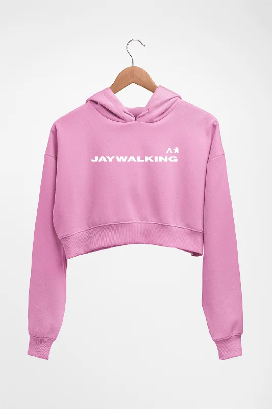 Jaywalking Crop HOODIE FOR WOMEN Hoodie with Drop Shoulder Relaxed Streetwear