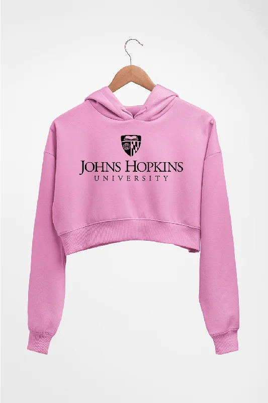 johns hopkins university Crop HOODIE FOR WOMEN