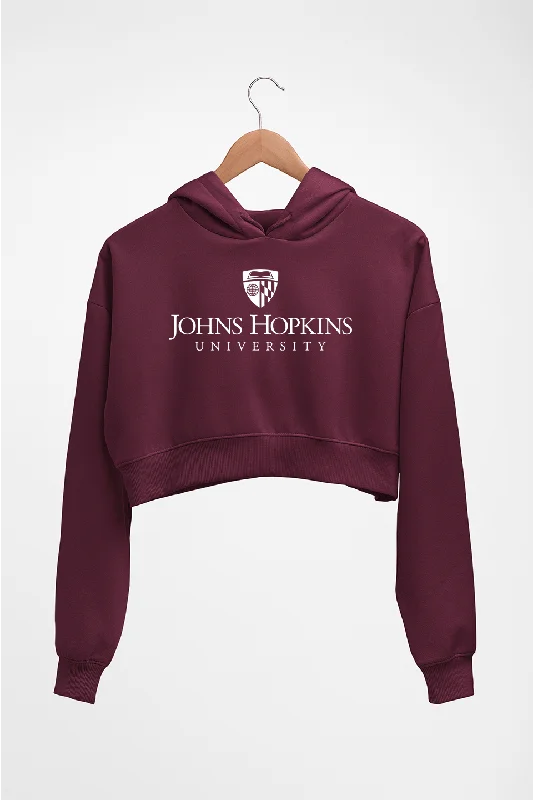 johns hopkins university Crop HOODIE FOR WOMEN