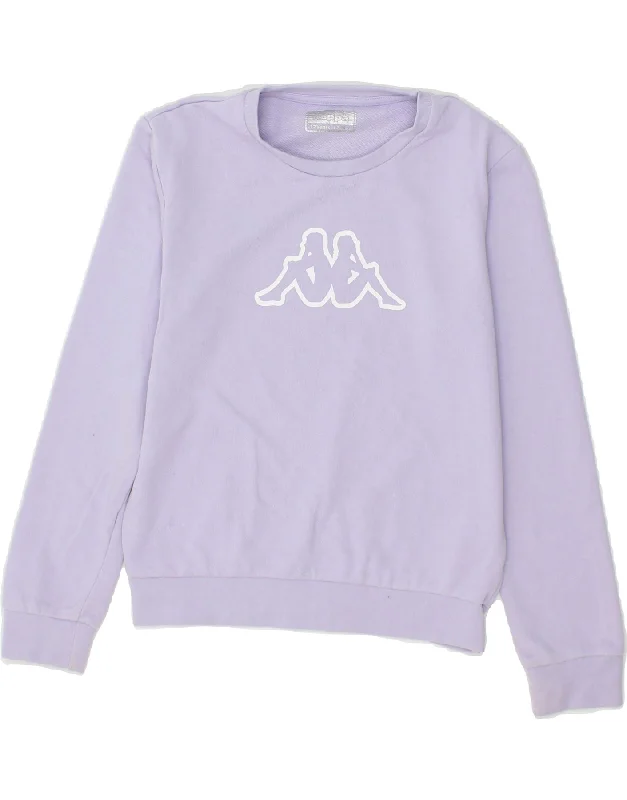 KAPPA Girls Graphic Sweatshirt Jumper 11-12 Years Purple