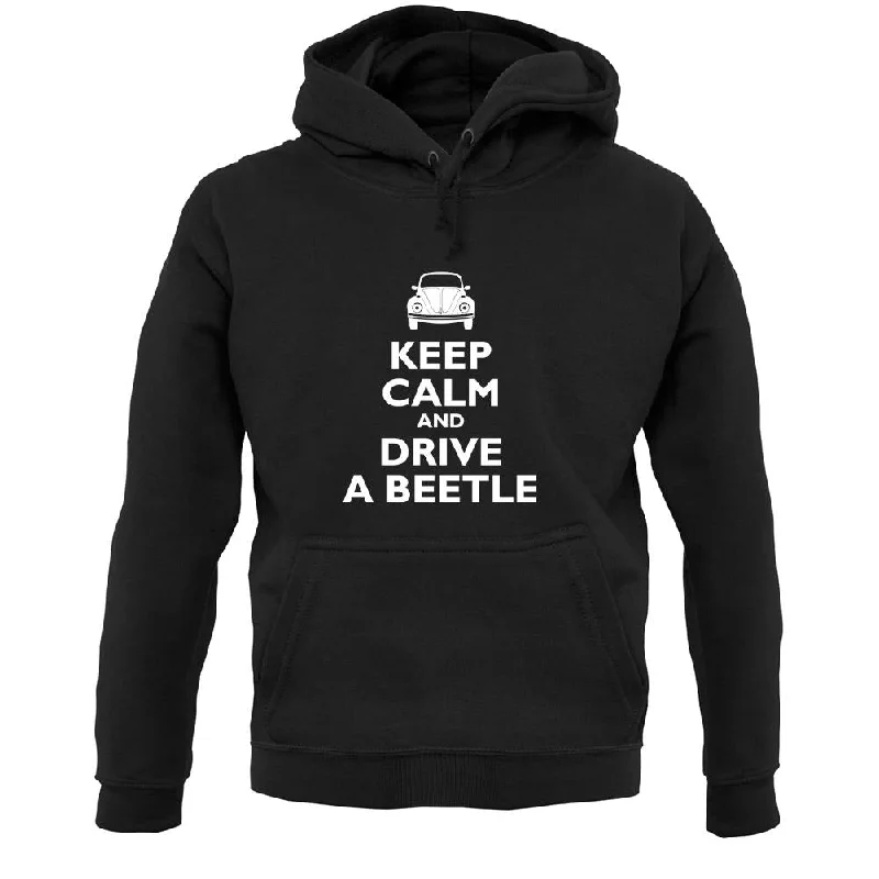 Keep Calm And Drive A Beetle Unisex Hoodie Hoodie with High-Low Hem Asymmetrical Trendy