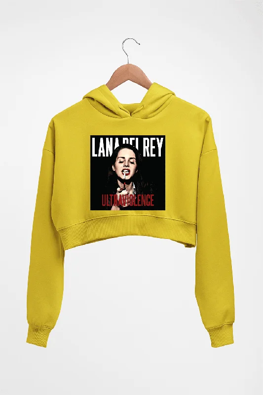 Lana Del Rey Crop HOODIE FOR WOMEN Hoodie with Hem Frayed Vintage Worn