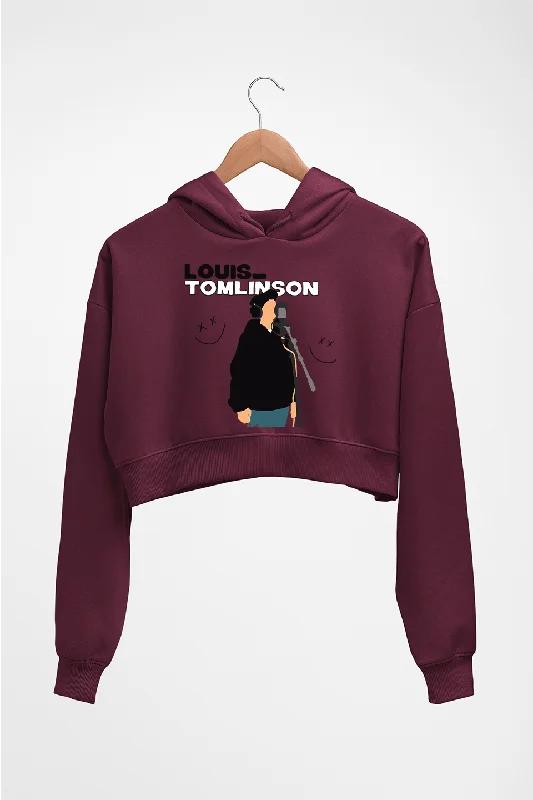 Louis Tomlinson Crop HOODIE FOR WOMEN Hoodie with Hem Fringe Bohemian Relaxed