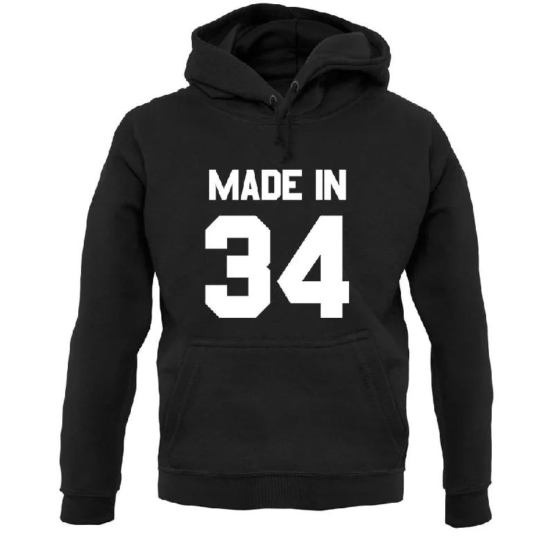 Made In '34 Unisex Hoodie Hoodie with Hem Lace Feminine Delicate