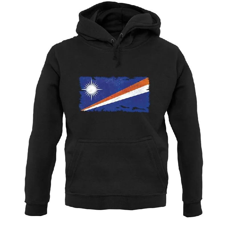 Marshall Islands Grunge Style Flag Unisex Hoodie