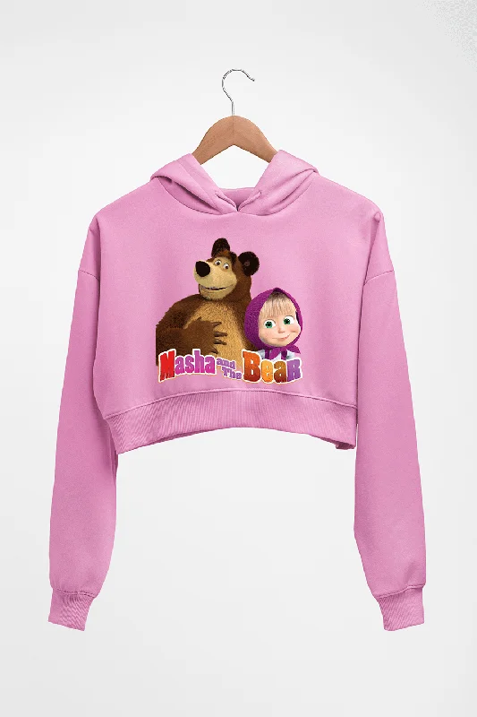 Masha and the Bear Crop HOODIE FOR WOMEN Hoodie with Tie-Dye Psychedelic Retro