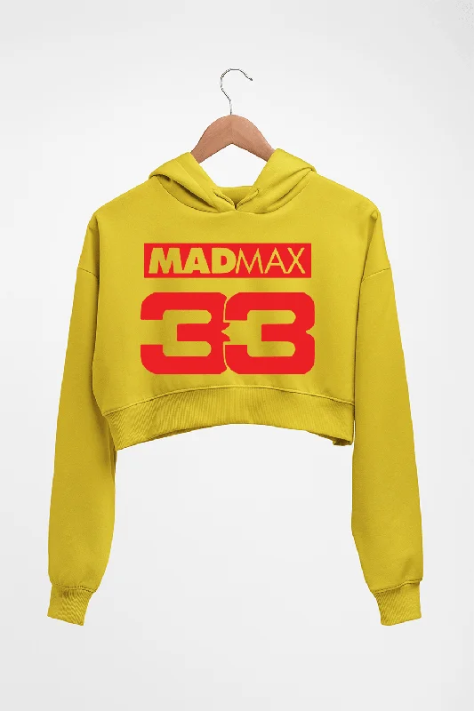 Max Verstappen Crop HOODIE FOR WOMEN Hoodie with Cuffed Sleeves Snug Secure