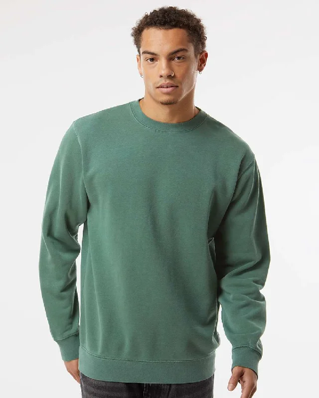Midweight Pigment-Dyed Crewneck Sweatshirt Hoodie with Neon Bright Vibrant