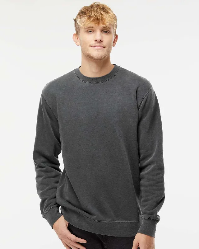 Midweight Pigment-Dyed Crewneck Sweatshirt Hoodie with Gradient Ombre Colorful