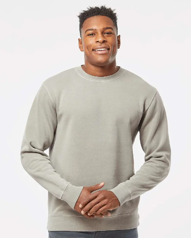 Midweight Pigment-Dyed Crewneck Sweatshirt Hoodie with Mesh Breathable Sporty