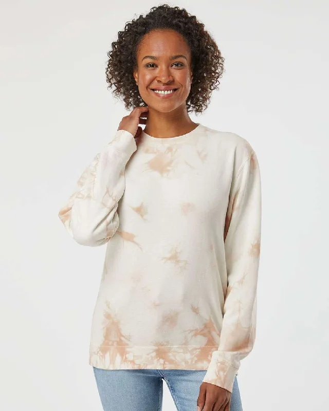 Midweight Tie-Dyed Sweatshirt Hoodie with Hem Detail Decorative Unique
