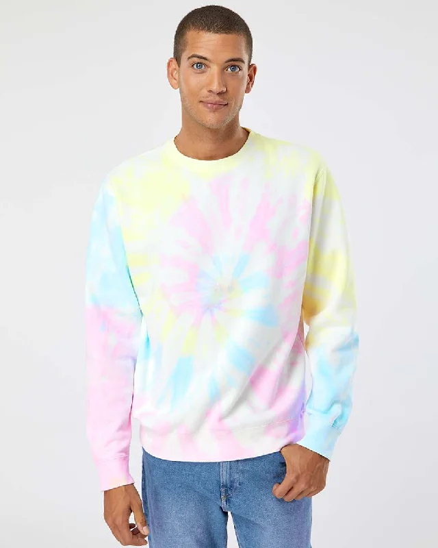 Midweight Tie-Dyed Sweatshirt Hoodie with Double Zipper Versatile Adjustable