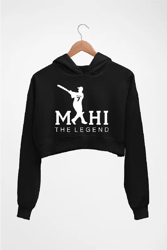 MS Dhoni (MSD) Crop HOODIE FOR WOMEN Hoodie with Front Slit Layering Stylish