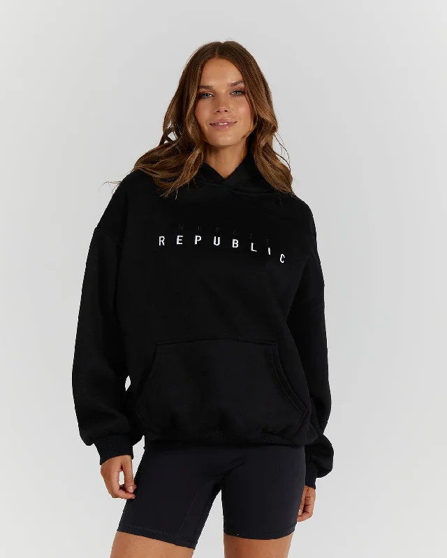 Muscle Republic | Oversized Hoodie - Black