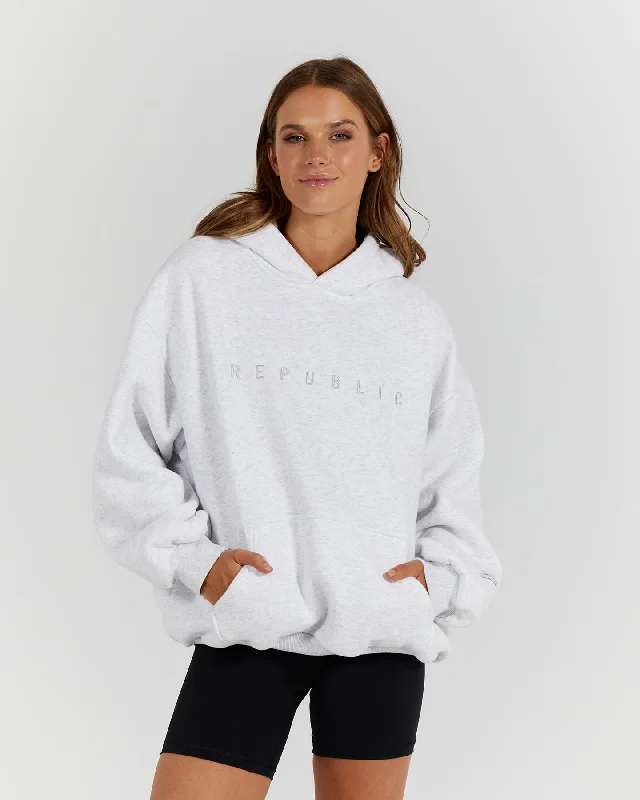 Muscle Republic | Oversized Hoodie - Snow Grey