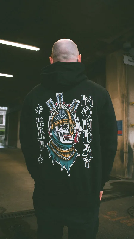 Merlins Soldier Hoodie Hoodie with Exposed Zipper Edgy Industrial