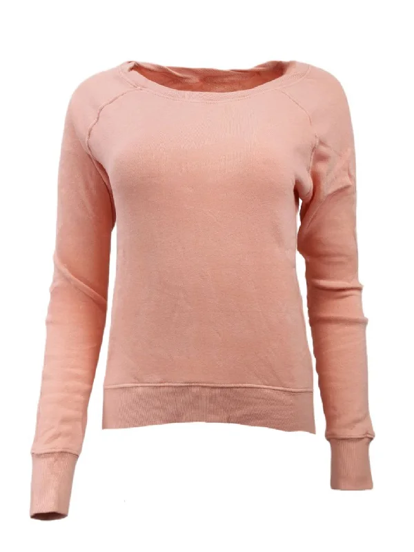 PAM & GELA Women's Pink Petal Annie Hi Lo Sweatshirt #B00F Petite X-Small NWT Hoodie with Hem Lace Feminine Delicate