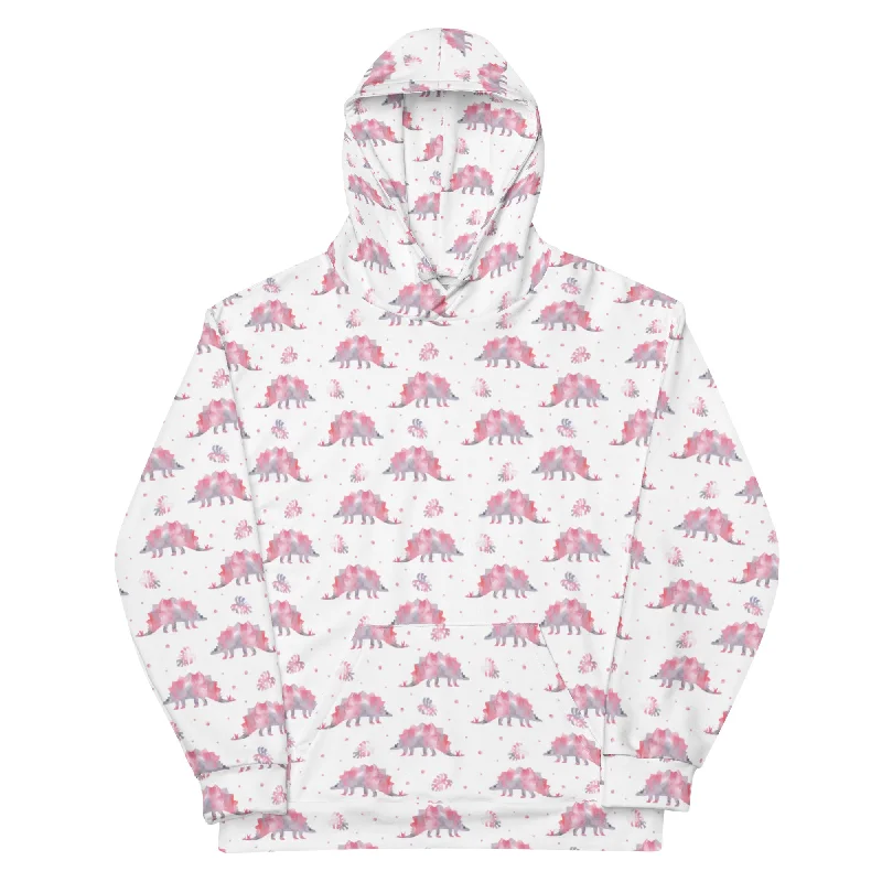 Pink Stegosaurus - Women's Dinosaur Hoodie